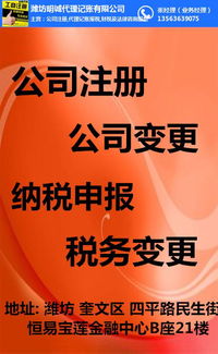 濰城記賬辦稅代理服務概述 明誠代理代辦解析